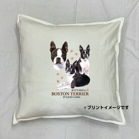 【送料無料】ボストンテリア クッション NEW【中身あり/ホワイト/ブラック】 50x50cm 大きめ ビッグサイズ 洗える かわいい おしゃれ 犬柄 いぬ dog ドッグ 犬プリント 雑貨 犬グッズ 犬プリント 動物 オーナーグッズ プレゼント