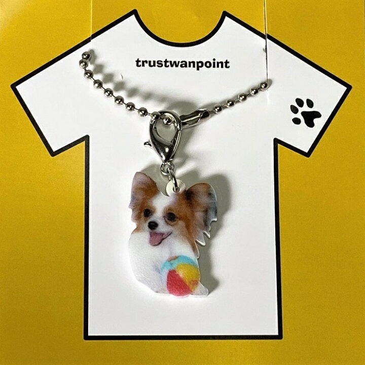 メール便送料無料 パピヨン Dog キーホルダー 犬 パピヨングッズ イヌ 犬雑貨 犬種別 アクリル いぬ