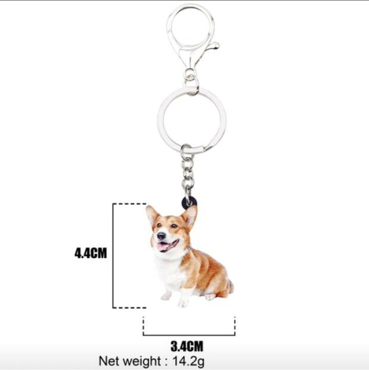コーギーバットキーチェーン かわいい漫画のコーギー犬のキーリング クラスプ かわいい犬のお尻プリント ペンダント ロブスター Charleville ミニぬいぐるみ面白いバッグ ギフト バッグ ソフトぬいぐるみペンダント クリスマス