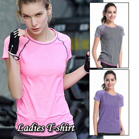 レディーススポーツTシャツWA16　半袖　ランニングウェア　ヨガウェア　コンプレッション　サッカー　スノーボード　ダンス フィットネス マラソン ジム　エクササイズ　インナー アンダー トレーニング 吸汗速乾UVカット