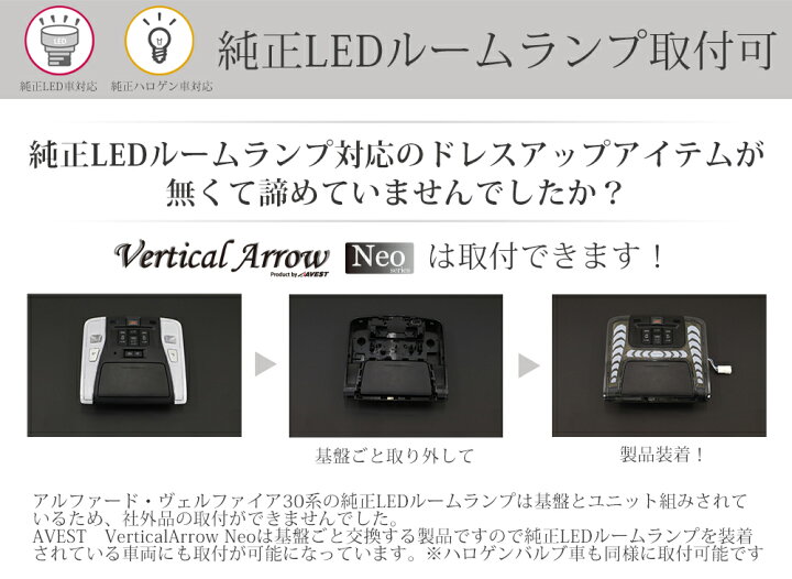 楽天市場】[VerticalArrow Neo]LEDルームランプ アルファード ヴェル 