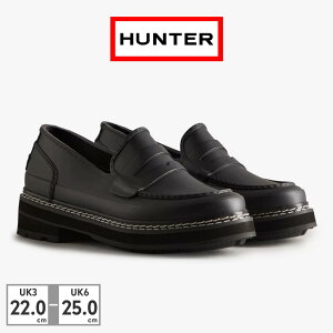 �y�S�����������z HUNTER ���[�t�@�[ ���f�B�[�X ���t�@�C�� �X�e�B�b�` �y�j�[ WFF1089RMA �n���^�[ WOMENS REFINED STITCH PENNY LOAFER �X�����t�B�b�g �h��