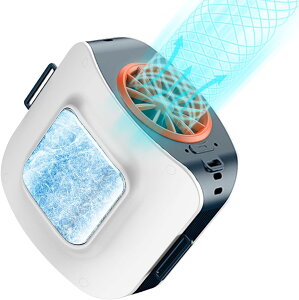 「腰掛け/首掛け/卓上の3way」 冷感扇風機 携帯扇風機 冷却プレート付き ペルチェ式 風量3段階 ウエストファン usb充電 8000mAh アウトドアスポーツ/屋外作業 強力 静音【最新2025年製】