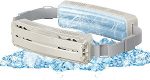 腰掛け扇風機 「二機構造&腰囲(70-135cm)」 体感が16℃低下 1秒急速冷感 腰掛けベルト付きファン PCM氷感材料 ウエスト ベルト usb充電 風量3段階 腰につける 静音 室外 通勤