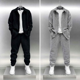 春夏 メンズ ゆったり シャツ パンツ セット カジュアル トップス ロングパンツ 休暇 ファッション メンズ セットアップ カジュアルウェ