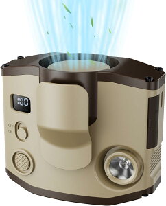 腰掛け扇風機 『春夏向けネッククーラー』照明機能 携帯扇風機 全身23℃冷却 ベルトファン USB充電 8000mAh電池内蔵 腰回りエアコン 風力3段階 屋外高温業者 両面クリップ付 【最新2025年製】