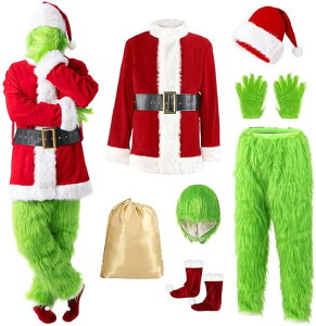 T^ RXv l NX}X ߑ  8_Zbg ʔ ΂̉ T^N[X RX`[ Y fB[X 傫TCY Green Furry Monster ϑ ϐg Mtg v[g p[eB