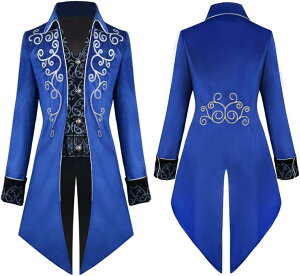 メンズ 仮装 コスプレ 燕尾服 刺繍 中世貴族風 舞台 ジャケット 豪華 宮廷服 欧米風 ロングコート ステージ衣装 王子様 貴公子 大人 演奏会 男性用 演劇オペラ声楽 司会 クリスマス 大人