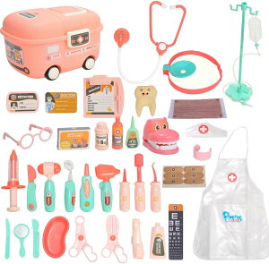 お医者さんごっこ おままごセット お医者さんセットおもちゃ 豪華40点セット【2025新品登場】 道具がライト・効果音搭載 歯医者ごっこ遊び 知育玩具 2歳 3歳おもちゃ 誕生日プレゼント クリ