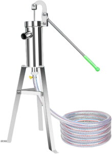 井戸ポンプ 手押しポンプ 手動ポンプ ステンレス製 5m/10m ホース付き 排水 ポンプ 手動 大水量 庭 畑 農場用地下水ピッチャーポンプキット