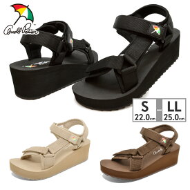 アーノルドパーマー サンダル レディース AL5501 arnold palmer 2026春夏 厚底 ヒール高さ5.5cm スポーツサンダル ストラップ