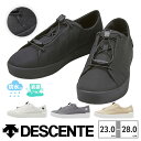 【お買い物マラソン】 DESCENTE スニーカー メンズ レディース ウェイサー イージー ロー DEDM1VJC40 デサント Wayser easy LO【ラッピング不可】 ゴム紐 レインシューズ 防水 厚底