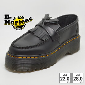 ドクターマーチン メンズ レディース クアッドレトロ エイドリアン タッセル ローファー 27989 27989001 Dr.Martens ADRIAN QUAD TASSEL LOAFER BLACK SMOOTH【ラッピング不可】 厚底 チャンキーヒール ヒール高さ5cm