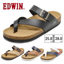 【お買い物マラソン】 【全国送料無料】 EDWIN サンダル メンズ EB1003 エドウィン 2025春夏 コンフォート つっかけ ベルト 天然コルク