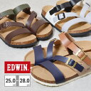 【全国送料無料】 EDWIN サンダル メンズ EB1005 エドウィン 2025春夏 コンフォート つっかけ ベルト 天然コルク