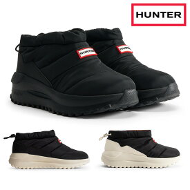 【全国送料無料】 HUNTER ブーツ メンズ レディース パフド トラベル フロー トレーナー UFF7002NYL ハンター PUFFED TRAVEL FLOW TRAINER 防寒 スリッポン ショートブーツ スノーブーツ