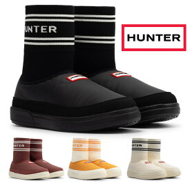【全国送料無料】 HUNTER スリッポン メンズ レディース イン/アウト ニッテッド ソック スリッパ リッチオーカー UFS7113REN ハンター 室内外両用