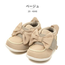 【お買い物マラソン】 イフミー ファーストシューズ キッズ カラン ビッグリボン 20-4848 IFME 2025春夏 CALIN ベビー ベルクロ