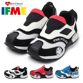 【お買い物マラソン】 イフミー スニーカー キッズ はたらくのりもの 30-5809 IFME 2025秋冬 消防車 パトカー ゴミ収集車