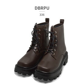 Mafmof ブーツ レディース 336 マフモフ 厚底 ヒール高さ5.5cm レースアップブーツ