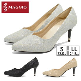 MAGGIO パンプス レディース セレモニーパンプス 7609 マッジオ ピンヒール ミドルヒール ヒール高さ7cm