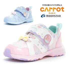 【お買い物マラソン】 moonstar スニーカー キッズ キャロット CR C2383 ムーンスター CARROT ベルクロ 抗菌防臭