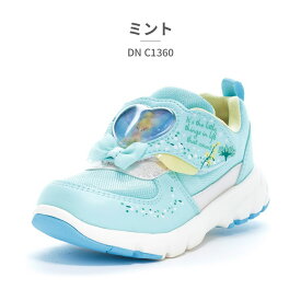 moonstar スニーカー キッズ ディズニー DN C1360 ムーンスター Disney ローカット ベルクロ ディズニープリンセス ラプンツェル ティンカーベル