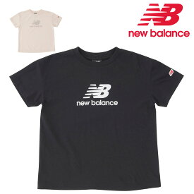 ニューバランス ウェア キッズ スタックドロゴ ショートスリーブTシャツ ABT45065 new balance Stacked logo トップス Tシャツ 半袖 コットン