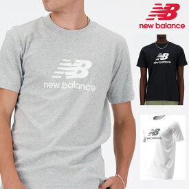 ニューバランス ウェア メンズ スタックドロゴ ショートスリーブTシャツ MT41502 new balance Stacked logo トップス Tシャツ 半袖 コットン