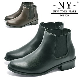 ニューヨークスターズ ボブソン ブーツ レディース NYB16200 NEW YORK STARS BOBSON 2025秋冬 サイドゴアショートブーツ 防滑 防水