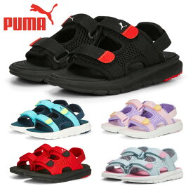 【お買い物マラソン】 プーマ サンダル キッズ エボルブ 389147 01 02 05 06 09 PUMA 2024春夏 スポーツサンダル ストラップ 軽量 ウォーターシューズ ジュニア