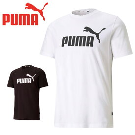 プーマ メンズ レディース ESS ロゴ Tシャツ 588737 01 02 PUMA 定番 コットン
