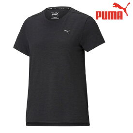 プーマ ランニング レディース ヘザー 半袖 Tシャツ ウィメンズ 520624 01 PUMA スポーツ 吸汗 機能性 トレーニング ヨガ