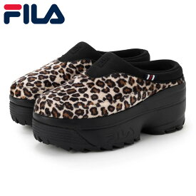 【スーパーセール】 FILA サボ レディース ディスラプターウェッジモック 102094 フィラ DISRUPTOR WEDGE MOC 豹柄