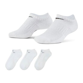 【全国送料無料】 NIKE 靴下 メンズ レディース トレーニング ノーショウ ソックス (3足) SX7673 ナイキ Nike Everyday Cushioned オーガニックコットン 3足セット