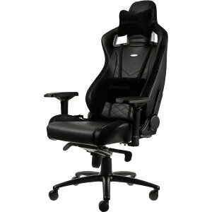 �Q�[�~���O�`�F�A noblechairs EPIC �u���b�N �A�[�L�T�C�g NBL-PU-BLA-003 �A�[�����X�g �ω׏d120kg �A���~�j�E���f�� ��������