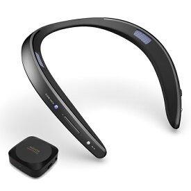 【Bluetooth送信機同梱】ネックスピーカー シャープ AQUOS ウェアラブルネックスピーカー サウンドパートナー AN-SS2-B ブラック 軽量 約88g 連続約16時間長時間再生可能 Bluetooth ANSS2