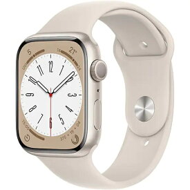 Apple Watch Series 8 本体 GPSモデル 45mm MNP23J/A スターライトアルミニウムケースとスターライトスポーツバンド 2022年 9月発売 新品 アップル スターライト