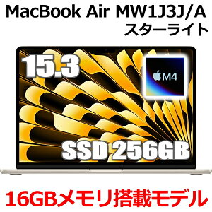 y2025N312VizMacBook 16GB Abv Apple MacBook Air M4 MW1J3J/A 15^ 15.3C` M4`bv SSD 256GB 16GB 10RA X^[Cg MW1J3JA Liquid Retina fBXvC Vi J 1Nۏ