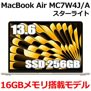 V^MacBook 16GB Abv Apple MacBook Air M2 MC7W4J/A 13^ 13.6C` M2`bv SSD 256GB 16GB 8RA X^[Cg MC7W4JA Liquid Retina fBXvC Vi J 1Nۏ