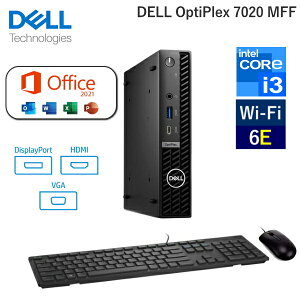 fXNgbvp\R Dell OptiPlex 7020 }CN DTOP113-002H1 Windows11 Pro Core i3  8GB SSD 256GB Wi-Fi 6E VGA HDMI DisplayPort USBL[{[h USBw}EX DTOP113002H1 fXNgbvPC Vi { f ^f