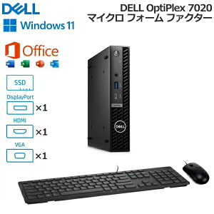y^fXNgbvzMS Office Dell fXNgbvp\R DTOP113-003H1 OptiPlex 7020 }CN tH[ t@N^[ Windows11 Pro Core i5 8GB SSD 256GB VGA HDMI Display Port USBL[{[h USBw}EX fX