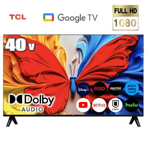 �X�}�[�g�e���r 40�^ �t��HD �e���r Wi-Fi Bluetooth �`���[�i�[���� Google TV �n�� BS 110�xCS�f�W�^�� �ʎq�h�b�g�e���r Dolby Audio TCL 40S51K 40 40�C���` �t���e���r 40�^�e���r QLED ���^