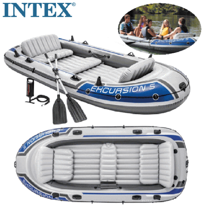 楽天市場】INTEX Excursion5 大人5人用 ゴムボートインテックス セット
