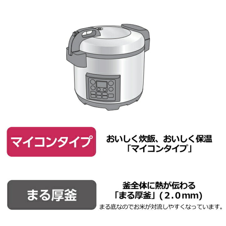 楽天市場】象印 炊飯器 業務用マイコン炊飯ジャー 2升炊き まる厚釜 無 
