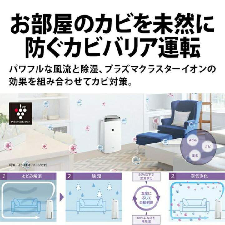 楽天市場】シャープ 衣類乾燥除湿機 コンプレッサー式 除湿面積最大45  