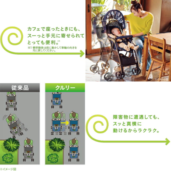 楽天市場】【3年保証】アップリカ クルリー ベビーカー 生後1カ月～36  