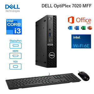 yMS Office/Wi-Fi 6EzDell OptiPlex 7020 }CN fXNgbvp\R DTOP113-002H1 Windows11 Pro Core i3  8GB SSD 256GB Wi-Fi 6E VGA HDMI DisplayPort USBL[{[h USBw}EX DTOP113002H1 fXNgbvPC Vi 