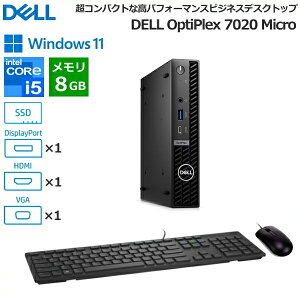 ^ Dell OptiPlex 7020 }CN fXNgbvp\R DTOP113-003N1 Windows11 Pro Core i5  8GB SSD 256GB VGA HDMI Display Port USBL[{[h USB}EX DTOP113003N1 fXNgbvPC Vi {