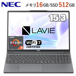 �y������16GB/SSD512GB�zNEC LAVIE Direct N15 Slim �m�[�g�p�\�R�� 15.3�^ WUXGA IPS Windows 11 Pro AMD Ryzen 5 ������ 16GB SSD 512GB Wi-Fi7 �v���C�o�V�[�V���b�^�[�tweb�J���� ���i�O���[ 15.3�C���`